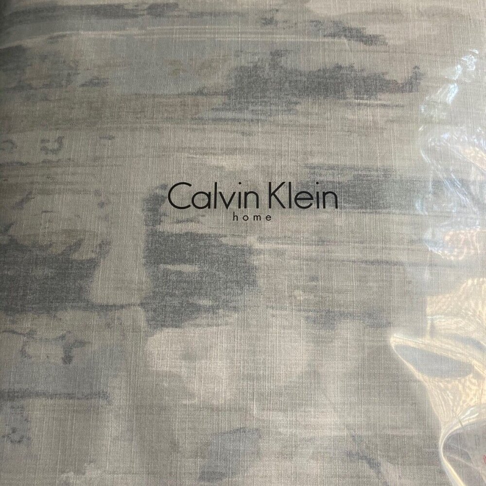 COPY - NWT $375 Calvin Klein Queen Duvet Cover Caspain light sand 100% Cotton … - Picture 2 of 5